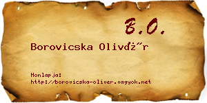 Borovicska Olivér névjegykártya